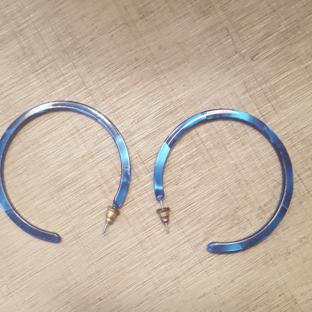 Erin McDermott blue resin hoops
